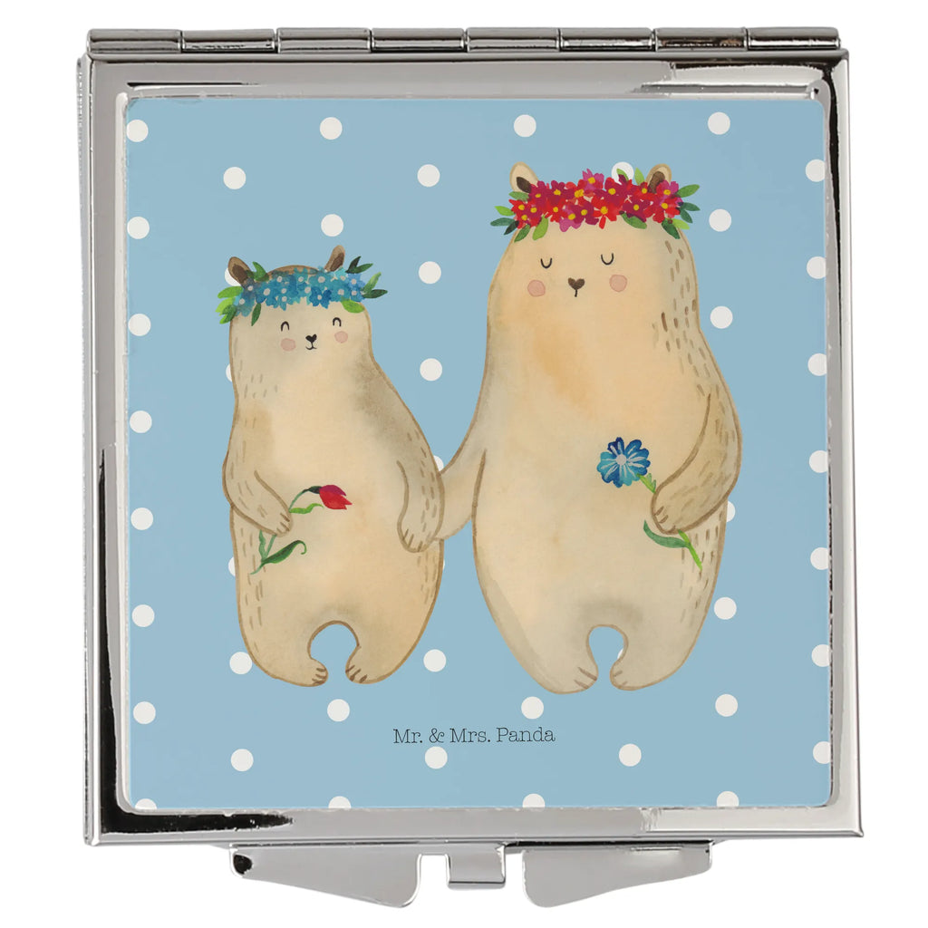 Kwadratowe lusterko do torebki Niedźwiedzie z wianuszkiem Kosmetikspiegel Klein, Klappbarer Handspiegel, Klappbarer Taschenspiegel, Mini Spiegel, Taschen-Kosmetikspiegel, Taschenspiegel, Tragbarer Spiegel, Handspiegel Zum Mitnehmen, Runder Taschenspiegel, Deko Handspiegel, Spiegel Für Unterwegs, Handspiegel Geschenkidee, Spiegel Für Schminktasche, Handtaschenspiegel, Design Taschenspiegel, Schminkspiegel To Go, Handspiegel Für Damen, Quadratischer Handspiegel, Schminkspiegel Kompakt, Klappspiegel, Spiegel Für Make-Up Tasche, Handspiegel Mit Hülle, Spiegel Für Handtasche, Kompaktspiegel, Silber, Reise Spiegel, Vintage Kompaktspiegel, Vatertag, Papa, Oma, Opa, Muttertag, Familie, Schwester, Bruder, Mama, Kinder, Kind, Töchter, Family, Geschenk Mama. Muttertag, Lieblingsmama, Mutter, Mami, Tochter, Lieblingsmensch, Bären, Vorbild, Bär, Mutti, Weltbeste Mama, Beste Mutter