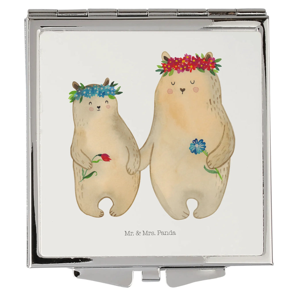 Kwadratowe lusterko do torebki Niedźwiedzie z wianuszkiem Kosmetikspiegel Klein, Klappbarer Handspiegel, Klappbarer Taschenspiegel, Mini Spiegel, Taschen-Kosmetikspiegel, Taschenspiegel, Tragbarer Spiegel, Handspiegel Zum Mitnehmen, Runder Taschenspiegel, Deko Handspiegel, Spiegel Für Unterwegs, Handspiegel Geschenkidee, Spiegel Für Schminktasche, Handtaschenspiegel, Design Taschenspiegel, Schminkspiegel To Go, Handspiegel Für Damen, Quadratischer Handspiegel, Schminkspiegel Kompakt, Klappspiegel, Spiegel Für Make-Up Tasche, Handspiegel Mit Hülle, Spiegel Für Handtasche, Kompaktspiegel, Silber, Reise Spiegel, Vintage Kompaktspiegel, Vatertag, Papa, Oma, Opa, Muttertag, Familie, Schwester, Bruder, Mama, Kinder, Kind, Töchter, Family, Geschenk Mama. Muttertag, Lieblingsmama, Mutter, Mami, Tochter, Lieblingsmensch, Bären, Vorbild, Bär, Mutti, Weltbeste Mama, Beste Mutter