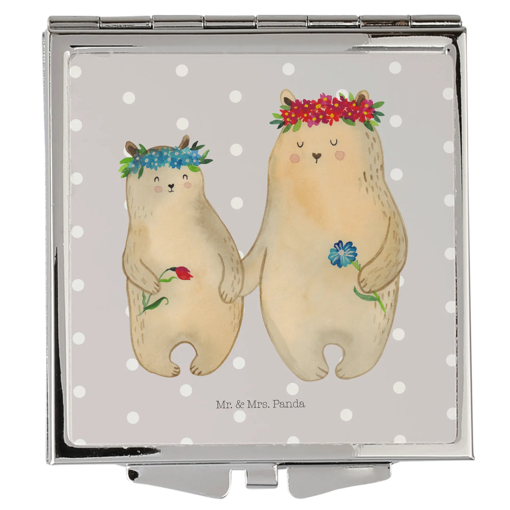 Kwadratowe lusterko do torebki Niedźwiedzie z wianuszkiem Kosmetikspiegel Klein, Klappbarer Handspiegel, Klappbarer Taschenspiegel, Mini Spiegel, Taschen-Kosmetikspiegel, Taschenspiegel, Tragbarer Spiegel, Handspiegel Zum Mitnehmen, Runder Taschenspiegel, Deko Handspiegel, Spiegel Für Unterwegs, Handspiegel Geschenkidee, Spiegel Für Schminktasche, Handtaschenspiegel, Design Taschenspiegel, Schminkspiegel To Go, Handspiegel Für Damen, Quadratischer Handspiegel, Schminkspiegel Kompakt, Klappspiegel, Spiegel Für Make-Up Tasche, Handspiegel Mit Hülle, Spiegel Für Handtasche, Kompaktspiegel, Silber, Reise Spiegel, Vintage Kompaktspiegel, Vatertag, Papa, Oma, Opa, Muttertag, Familie, Schwester, Bruder, Mama, Kinder, Kind, Töchter, Family, Geschenk Mama. Muttertag, Lieblingsmama, Mutter, Mami, Tochter, Lieblingsmensch, Bären, Vorbild, Bär, Mutti, Weltbeste Mama, Beste Mutter