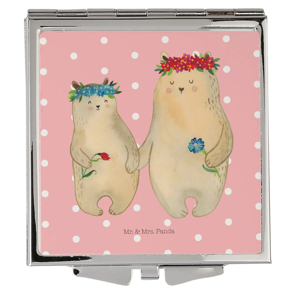 Kwadratowe lusterko do torebki Niedźwiedzie z wianuszkiem Kosmetikspiegel Klein, Klappbarer Handspiegel, Klappbarer Taschenspiegel, Mini Spiegel, Taschen-Kosmetikspiegel, Taschenspiegel, Tragbarer Spiegel, Handspiegel Zum Mitnehmen, Runder Taschenspiegel, Deko Handspiegel, Spiegel Für Unterwegs, Handspiegel Geschenkidee, Spiegel Für Schminktasche, Handtaschenspiegel, Design Taschenspiegel, Schminkspiegel To Go, Handspiegel Für Damen, Quadratischer Handspiegel, Schminkspiegel Kompakt, Klappspiegel, Spiegel Für Make-Up Tasche, Handspiegel Mit Hülle, Spiegel Für Handtasche, Kompaktspiegel, Silber, Reise Spiegel, Vintage Kompaktspiegel, Vatertag, Papa, Oma, Opa, Muttertag, Familie, Schwester, Bruder, Mama, Kinder, Kind, Töchter, Family, Geschenk Mama. Muttertag, Lieblingsmama, Mutter, Mami, Tochter, Lieblingsmensch, Bären, Vorbild, Bär, Mutti, Weltbeste Mama, Beste Mutter