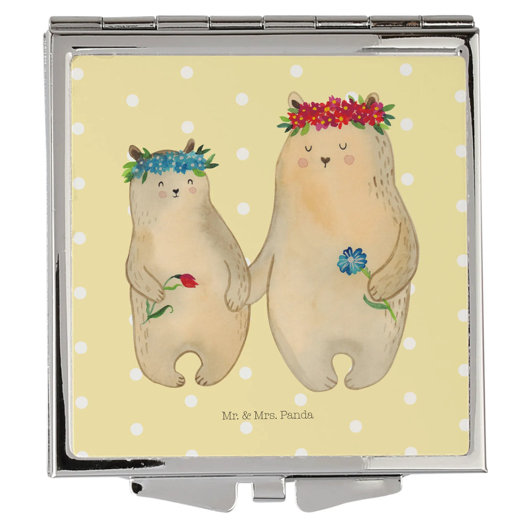Kwadratowe lusterko do torebki Niedźwiedzie z wianuszkiem Kosmetikspiegel Klein, Klappbarer Handspiegel, Klappbarer Taschenspiegel, Mini Spiegel, Taschen-Kosmetikspiegel, Taschenspiegel, Tragbarer Spiegel, Handspiegel Zum Mitnehmen, Runder Taschenspiegel, Deko Handspiegel, Spiegel Für Unterwegs, Handspiegel Geschenkidee, Spiegel Für Schminktasche, Handtaschenspiegel, Design Taschenspiegel, Schminkspiegel To Go, Handspiegel Für Damen, Quadratischer Handspiegel, Schminkspiegel Kompakt, Klappspiegel, Spiegel Für Make-Up Tasche, Handspiegel Mit Hülle, Spiegel Für Handtasche, Kompaktspiegel, Silber, Reise Spiegel, Vintage Kompaktspiegel, Vatertag, Papa, Oma, Opa, Muttertag, Familie, Schwester, Bruder, Mama, Kinder, Kind, Töchter, Family, Geschenk Mama. Muttertag, Lieblingsmama, Mutter, Mami, Tochter, Lieblingsmensch, Bären, Vorbild, Bär, Mutti, Weltbeste Mama, Beste Mutter