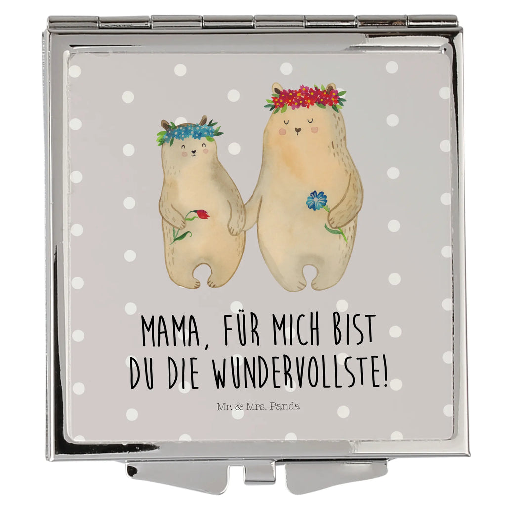 Kwadratowe lusterko do torebki Niedźwiedzie z wianuszkiem Kosmetikspiegel Klein, Klappbarer Handspiegel, Klappbarer Taschenspiegel, Mini Spiegel, Taschen-Kosmetikspiegel, Taschenspiegel, Tragbarer Spiegel, Handspiegel Zum Mitnehmen, Runder Taschenspiegel, Deko Handspiegel, Spiegel Für Unterwegs, Handspiegel Geschenkidee, Spiegel Für Schminktasche, Handtaschenspiegel, Design Taschenspiegel, Schminkspiegel To Go, Handspiegel Für Damen, Quadratischer Handspiegel, Schminkspiegel Kompakt, Klappspiegel, Spiegel Für Make-Up Tasche, Handspiegel Mit Hülle, Spiegel Für Handtasche, Kompaktspiegel, Silber, Reise Spiegel, Vintage Kompaktspiegel, Vatertag, Papa, Oma, Opa, Muttertag, Familie, Schwester, Bruder, Mama, Kinder, Kind, Töchter, Family, Geschenk Mama. Muttertag, Lieblingsmama, Mutter, Mami, Tochter, Lieblingsmensch, Bären, Vorbild, Bär, Mutti, Weltbeste Mama, Beste Mutter