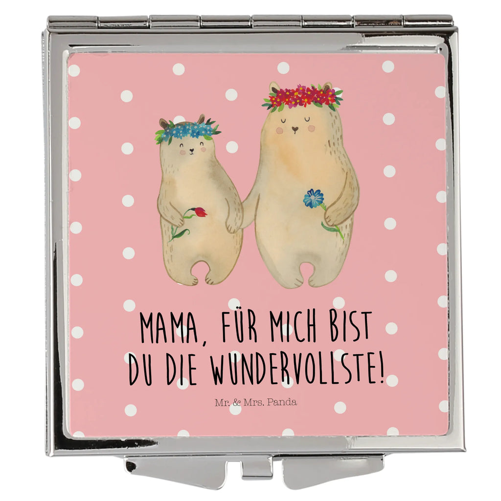 Kwadratowe lusterko do torebki Niedźwiedzie z wianuszkiem Kosmetikspiegel Klein, Klappbarer Handspiegel, Klappbarer Taschenspiegel, Mini Spiegel, Taschen-Kosmetikspiegel, Taschenspiegel, Tragbarer Spiegel, Handspiegel Zum Mitnehmen, Runder Taschenspiegel, Deko Handspiegel, Spiegel Für Unterwegs, Handspiegel Geschenkidee, Spiegel Für Schminktasche, Handtaschenspiegel, Design Taschenspiegel, Schminkspiegel To Go, Handspiegel Für Damen, Quadratischer Handspiegel, Schminkspiegel Kompakt, Klappspiegel, Spiegel Für Make-Up Tasche, Handspiegel Mit Hülle, Spiegel Für Handtasche, Kompaktspiegel, Silber, Reise Spiegel, Vintage Kompaktspiegel, Vatertag, Papa, Oma, Opa, Muttertag, Familie, Schwester, Bruder, Mama, Kinder, Kind, Töchter, Family, Geschenk Mama. Muttertag, Lieblingsmama, Mutter, Mami, Tochter, Lieblingsmensch, Bären, Vorbild, Bär, Mutti, Weltbeste Mama, Beste Mutter