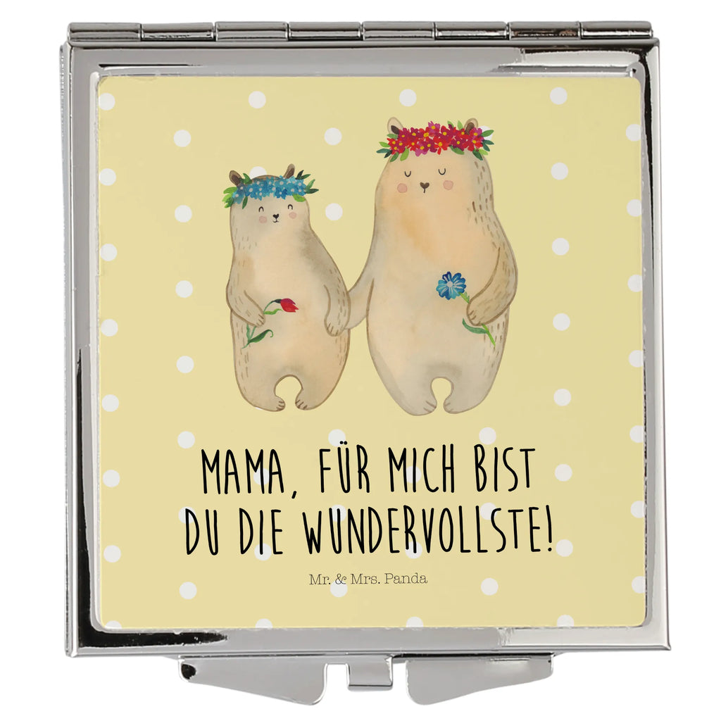Kwadratowe lusterko do torebki Niedźwiedzie z wianuszkiem Kosmetikspiegel Klein, Klappbarer Handspiegel, Klappbarer Taschenspiegel, Mini Spiegel, Taschen-Kosmetikspiegel, Taschenspiegel, Tragbarer Spiegel, Handspiegel Zum Mitnehmen, Runder Taschenspiegel, Deko Handspiegel, Spiegel Für Unterwegs, Handspiegel Geschenkidee, Spiegel Für Schminktasche, Handtaschenspiegel, Design Taschenspiegel, Schminkspiegel To Go, Handspiegel Für Damen, Quadratischer Handspiegel, Schminkspiegel Kompakt, Klappspiegel, Spiegel Für Make-Up Tasche, Handspiegel Mit Hülle, Spiegel Für Handtasche, Kompaktspiegel, Silber, Reise Spiegel, Vintage Kompaktspiegel, Vatertag, Papa, Oma, Opa, Muttertag, Familie, Schwester, Bruder, Mama, Kinder, Kind, Töchter, Family, Geschenk Mama. Muttertag, Lieblingsmama, Mutter, Mami, Tochter, Lieblingsmensch, Bären, Vorbild, Bär, Mutti, Weltbeste Mama, Beste Mutter