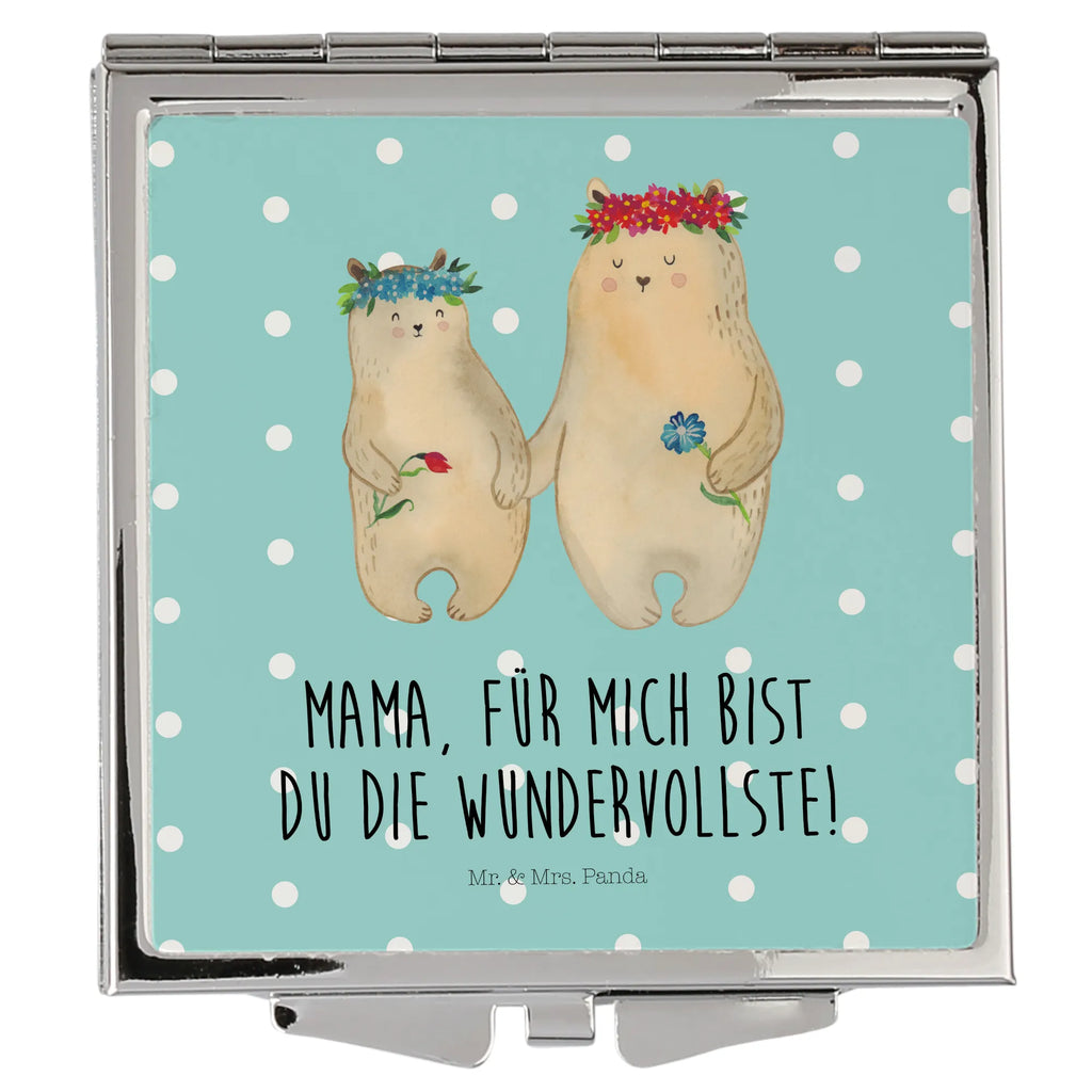 Kwadratowe lusterko do torebki Niedźwiedzie z wianuszkiem Kosmetikspiegel Klein, Klappbarer Handspiegel, Klappbarer Taschenspiegel, Mini Spiegel, Taschen-Kosmetikspiegel, Taschenspiegel, Tragbarer Spiegel, Handspiegel Zum Mitnehmen, Runder Taschenspiegel, Deko Handspiegel, Spiegel Für Unterwegs, Handspiegel Geschenkidee, Spiegel Für Schminktasche, Handtaschenspiegel, Design Taschenspiegel, Schminkspiegel To Go, Handspiegel Für Damen, Quadratischer Handspiegel, Schminkspiegel Kompakt, Klappspiegel, Spiegel Für Make-Up Tasche, Handspiegel Mit Hülle, Spiegel Für Handtasche, Kompaktspiegel, Silber, Reise Spiegel, Vintage Kompaktspiegel, Vatertag, Papa, Oma, Opa, Muttertag, Familie, Schwester, Bruder, Mama, Kinder, Kind, Töchter, Family, Geschenk Mama. Muttertag, Lieblingsmama, Mutter, Mami, Tochter, Lieblingsmensch, Bären, Vorbild, Bär, Mutti, Weltbeste Mama, Beste Mutter