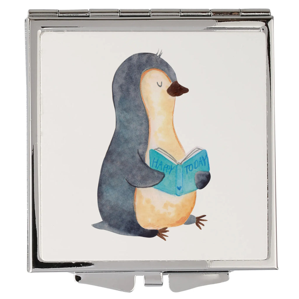Kwadratowe lusterko do torebki pingwin książka Pinguin