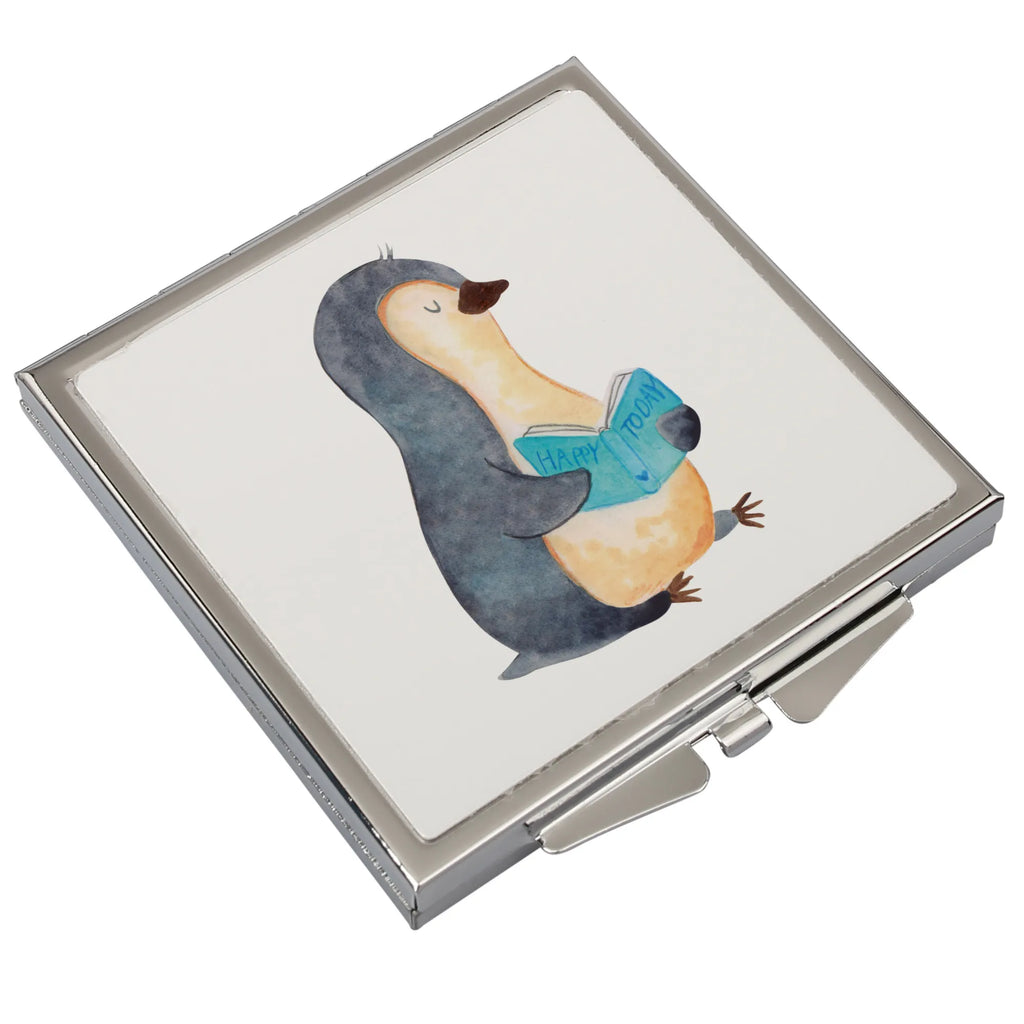 Kwadratowe lusterko do torebki pingwin książka Pinguin