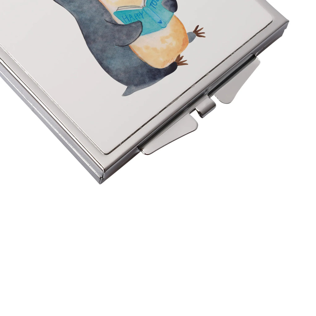 Kwadratowe lusterko do torebki pingwin książka Pinguin