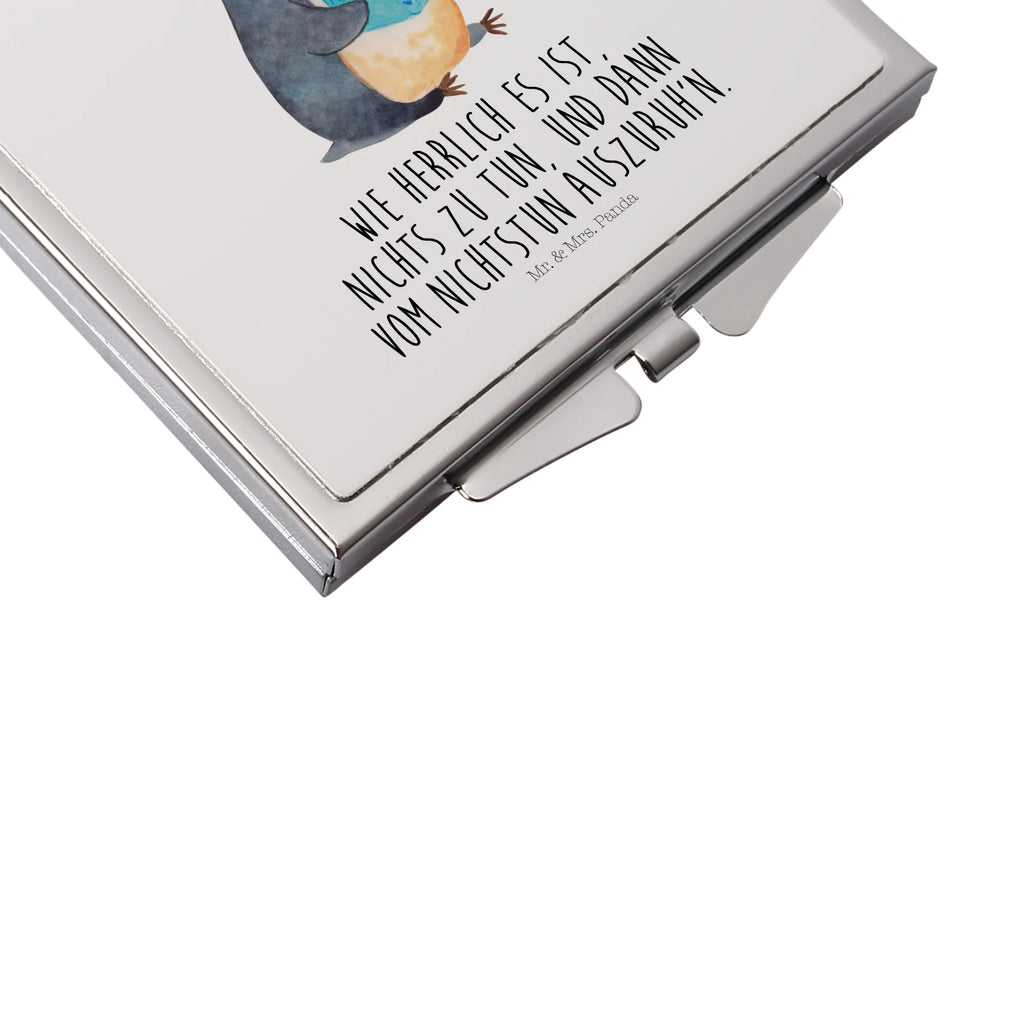 Kwadratowe lusterko do torebki pingwin książka Pinguin