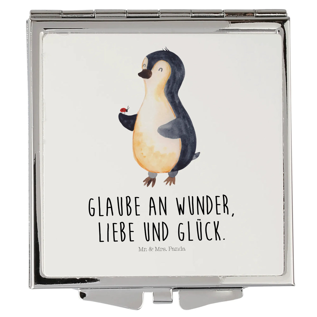 Handbag mirror Penguin ladybug North Pole, Penguins, joy of life, wonder, ladybird, penguins, joy