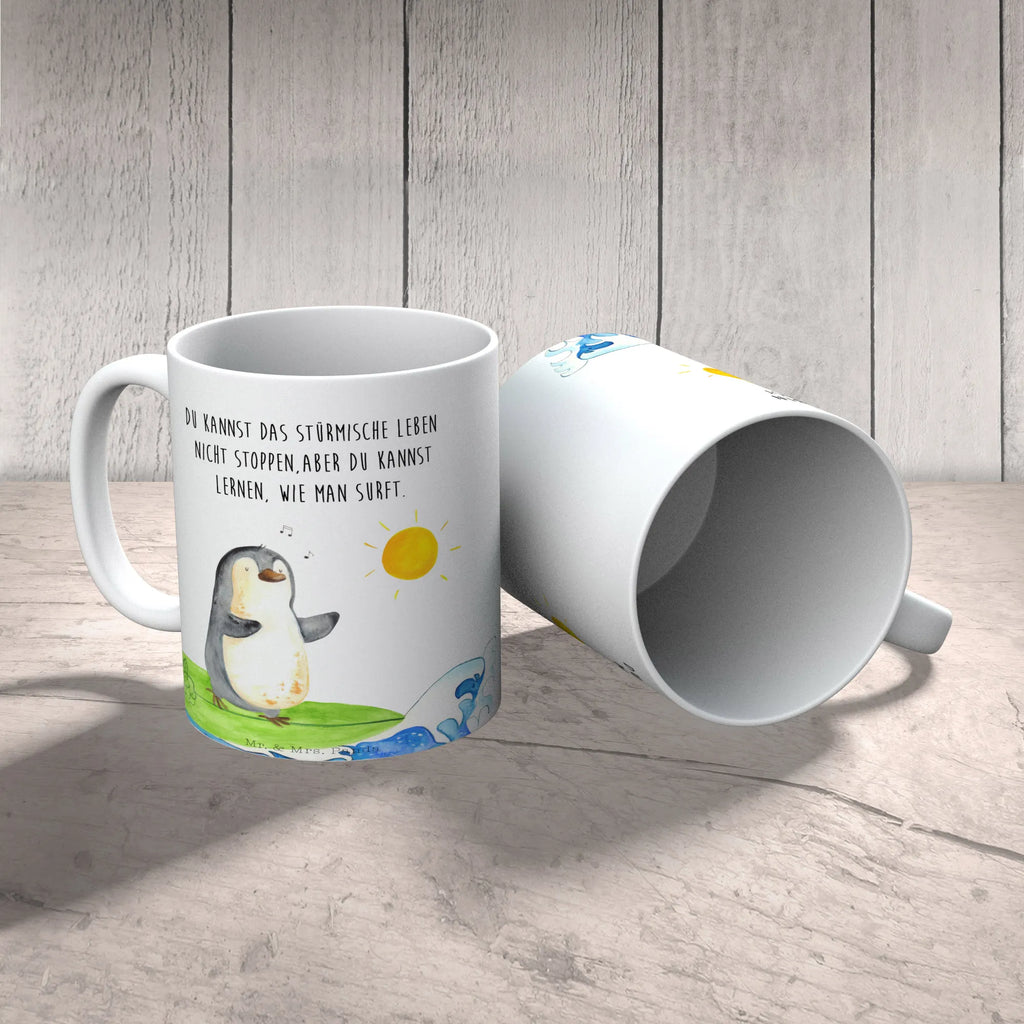 Mug Penguin surfer office mug, ceramic mug, custom mug, mug with designs, latte mug, novelty mug, personalized mug, tea mug, coffee mug, mug, gift mug, mug with quotes, porcelain mug, Penguin, North Pole, Winter, Penguins, surfing, Portugal, wave riding, penguins, waves, Hawaii, holidays, surfers