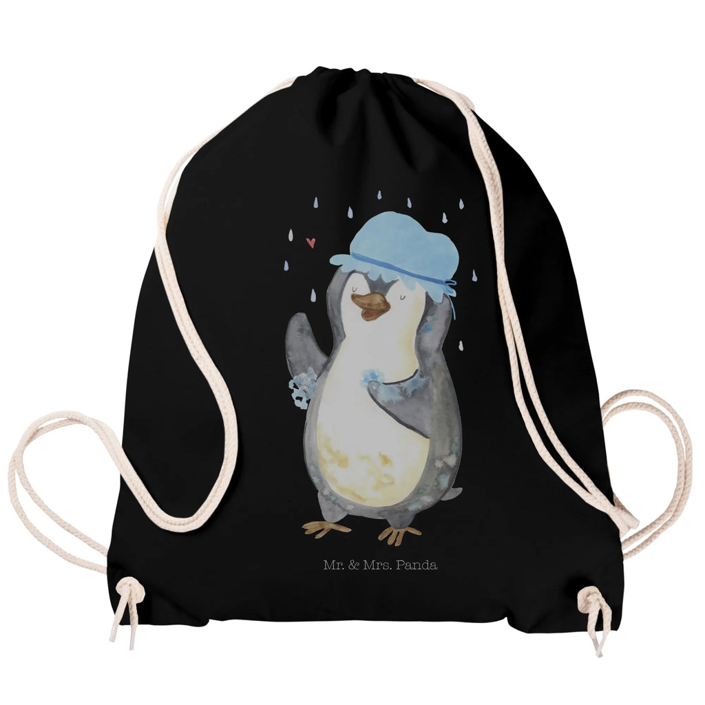 Drawstring bag Penguin have a shower hipster, jute bag, gym bag, bag, carrier bag, sports bag, Penguin, North Pole, Winter, Penguins, life motto, new start, shower, motivation, being happy, penguins, new beginning