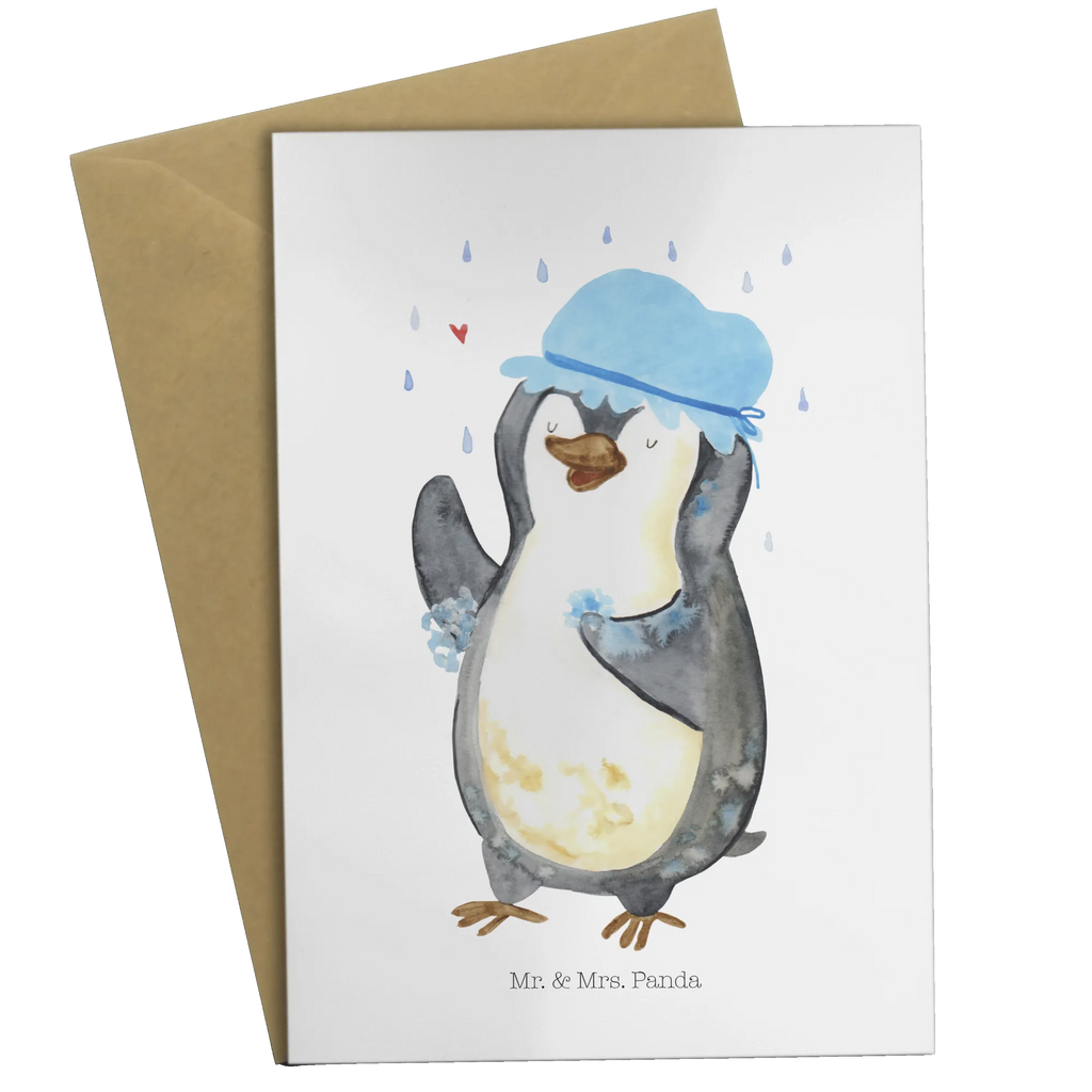 Greetings card Penguin have a shower Grußkarte, Glückwunschkarte, valentinstagskarte, neujahrskarte, firmungskarte, Motivkarte, babykarte, jubiläumskarte, spruchkarte, vatertagskarte, hochzeitskarten, glückwunschkarten, einladungskarten, osterkarte, osterkarten, dankeskarten, abiturkarte, Klappkarte, genesungskarte, weihnachtskarten, Beileidskarte, kommunionskarte, Grußkarten, Pinguin, Dusche, Motivation, Pinguine, Lebensmotto, Duschen, Neustart, glücklich sein, Neuanfang