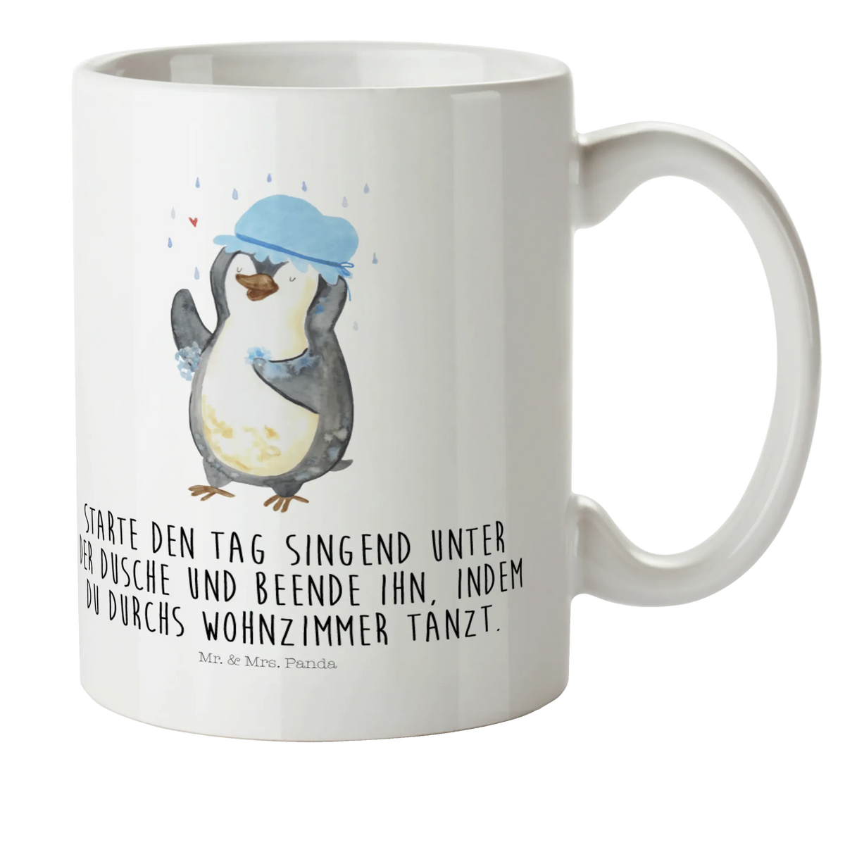Kindertasse Pinguin Duschen