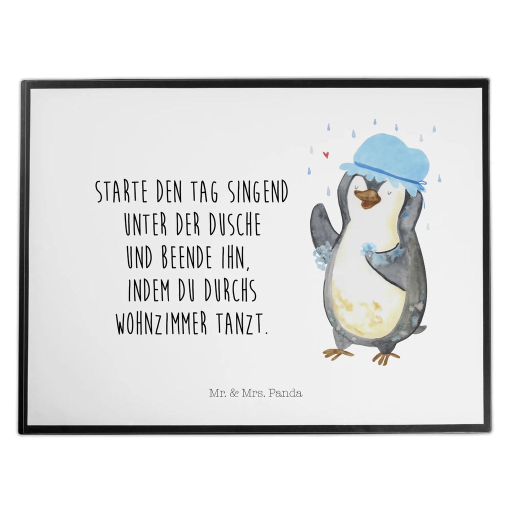 Schreibtischunterlage Pinguin duscht Schreibtischauflage, Schreibtischunterlage Groß, Schreibwaren, Büroartikel, Schreibunterlage, Bürobedarf, Schreibtisch Unterlagen, Pinguin, Pinguine, Lebensmotto, Dusche, glücklich sein, Neustart, Motivation, duschen, Neuanfang