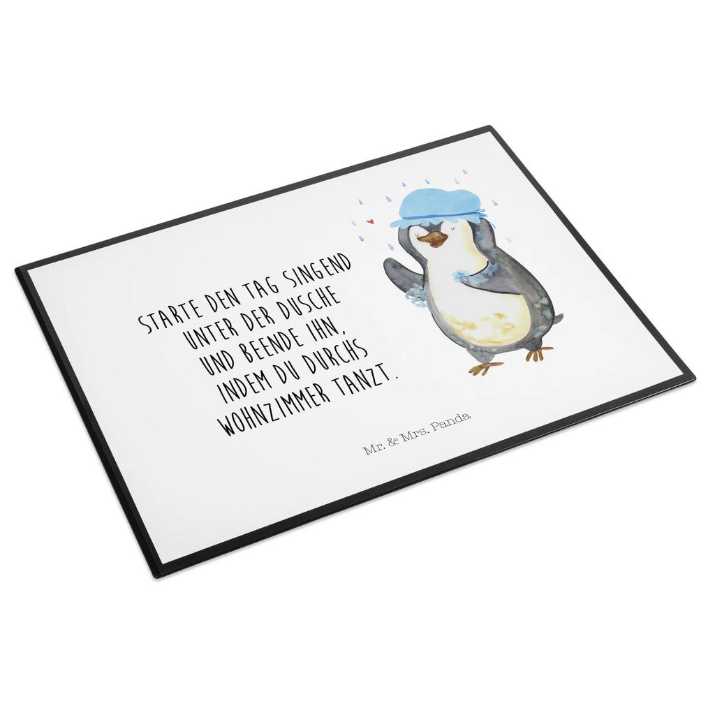 Schreibtischunterlage Pinguin duscht Schreibtischauflage, Schreibtischunterlage Groß, Schreibwaren, Büroartikel, Schreibunterlage, Bürobedarf, Schreibtisch Unterlagen, Pinguin, Pinguine, Lebensmotto, Dusche, glücklich sein, Neustart, Motivation, duschen, Neuanfang
