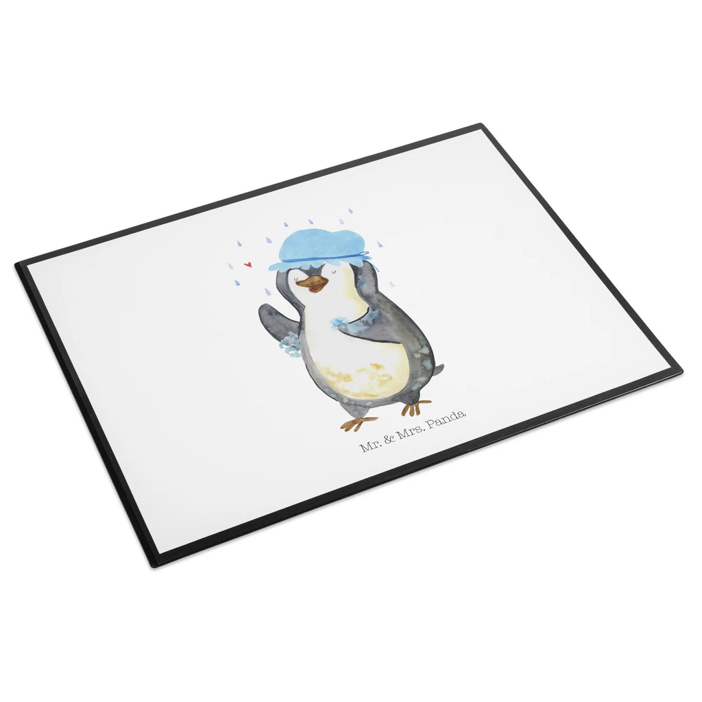 Schreibtischunterlage Pinguin duscht Schreibtischauflage, Schreibtischunterlage Groß, Schreibwaren, Büroartikel, Schreibunterlage, Bürobedarf, Schreibtisch Unterlagen, Pinguin, Pinguine, Lebensmotto, Dusche, glücklich sein, Neustart, Motivation, duschen, Neuanfang