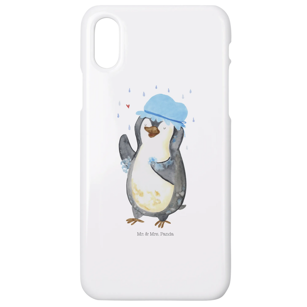 Handyhülle Pinguin Duschen Iphone 10, Cover, Handy, Handyhülle, Hülle, Handycover, Handy Case, Iphone X, Pinguin, Neuanfang, Dusche, Neustart, Motivation, glücklich sein, Duschen, Lebensmotto, Pinguine
