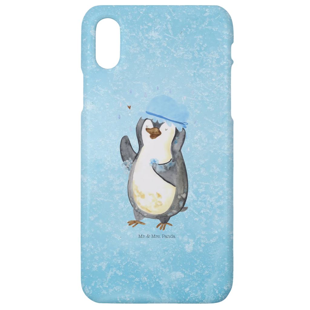 Handyhülle Pinguin Duschen Iphone 10, Cover, Handy, Handyhülle, Hülle, Handycover, Handy Case, Iphone X, Pinguin, Neuanfang, Dusche, Neustart, Motivation, glücklich sein, Duschen, Lebensmotto, Pinguine