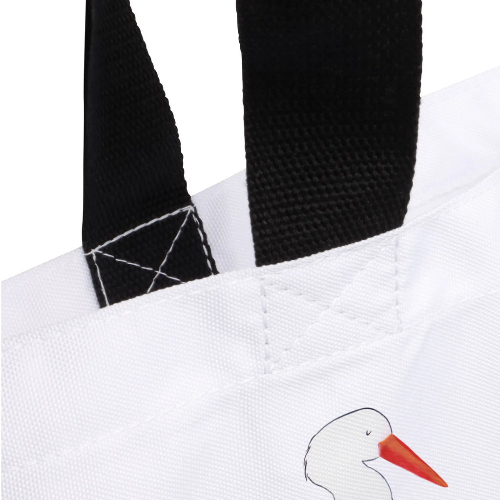 Shopper Stork Einkaufstasche, Schulbeutel, Beutel, Freizeittasche, Schultertasche, Strandtasche, Stofftasche, Tragebeutel, Ausflug, Tüte, Shopper, Schultasche, XXL Tasche, Einkaufsbeutel, XL, Alltagstasche, Gute Laune, Lustige Sprüche, Tiermotive, Tiere, Baby, Storch, Störche, Schwanger, Mütter, Geburt, Schwangerschaft, Babybauch, Mutter Werden, Mutter