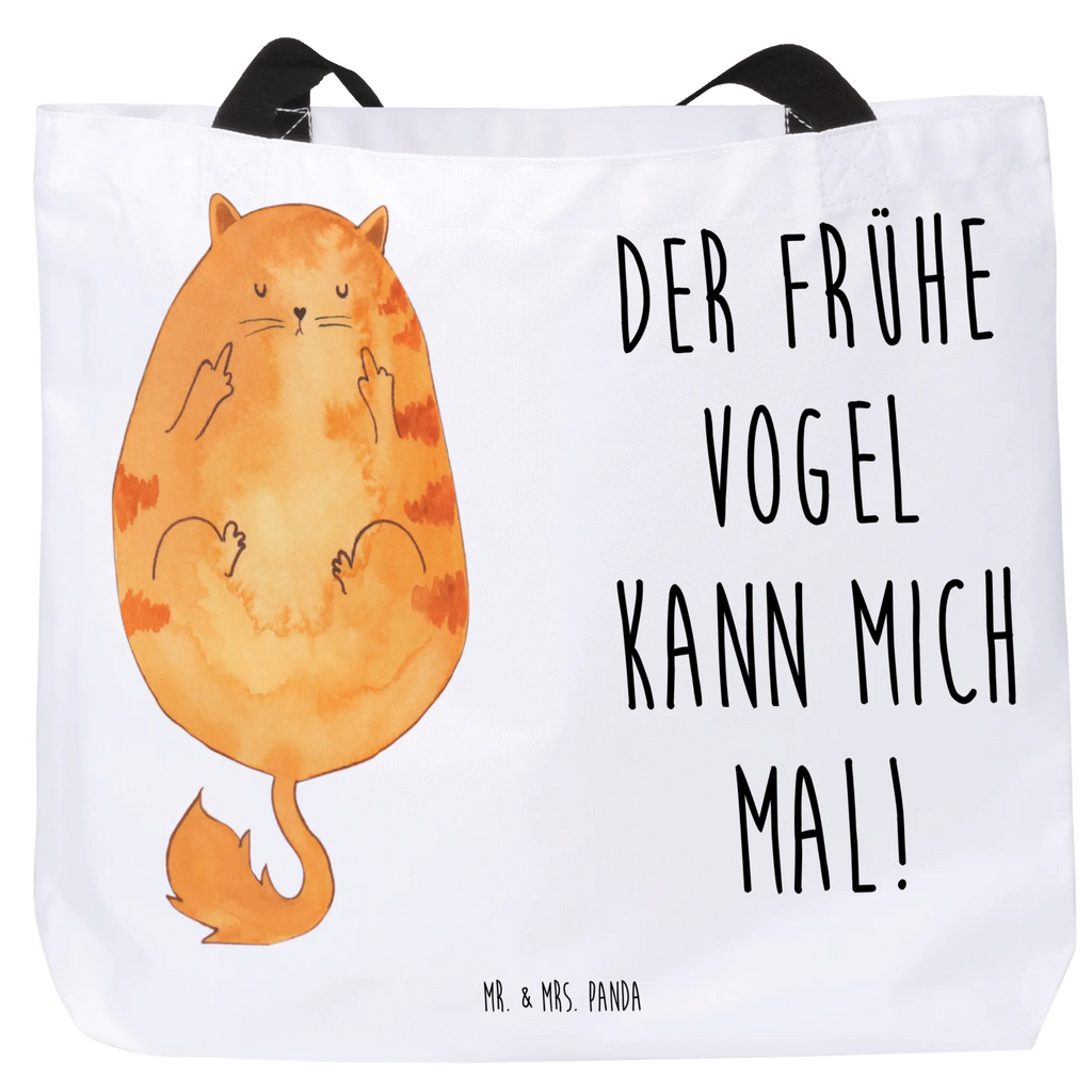 Shopper Kot ranny ptaszek Tasche, Einkaufstasche, Freizeittasche, Tragebeutel, Alltagstasche, Schulbeutel, Shopper, Schultasche, Einkaufsbeutel, Strandtasche, Beutel, Katze, Katzenmotiv, Katzenfan, Katzendeko, Katzenfreund, Katzenliebhaber, Katzenprodukte, Katzenartikel, Katzenaccessoires, Katzensouvenirs, Katzenliebhaberprodukte, Katzenmotive, Mietze, Morgenmuffel, Katzen, Kaffee, Kater, Frühaufsteher, Der frühe Vogel kann mich mal