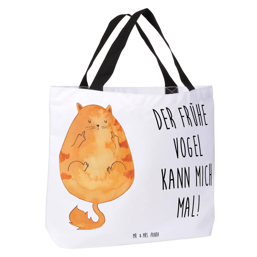 Shopper Kot ranny ptaszek Tasche, Einkaufstasche, Freizeittasche, Tragebeutel, Alltagstasche, Schulbeutel, Shopper, Schultasche, Einkaufsbeutel, Strandtasche, Beutel, Katze, Katzenmotiv, Katzenfan, Katzendeko, Katzenfreund, Katzenliebhaber, Katzenprodukte, Katzenartikel, Katzenaccessoires, Katzensouvenirs, Katzenliebhaberprodukte, Katzenmotive, Mietze, Morgenmuffel, Katzen, Kaffee, Kater, Frühaufsteher, Der frühe Vogel kann mich mal