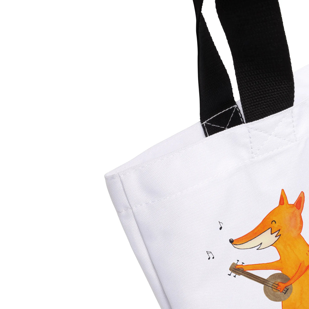 Shopper Fox guitar Alltagstasche, Tragebeutel, XL, Stofftasche, Freizeittasche, Schulbeutel, Shopper, Schultertasche, Beutel, Einkaufstasche, Strandtasche, Schultasche, Tüte, Einkaufsbeutel, XXL Tasche, Ausflug, Fuchs, Gitarre, Musik Spruch, Geschenk Musiker, Musikerin, Sänger, Sängerin, Füchse