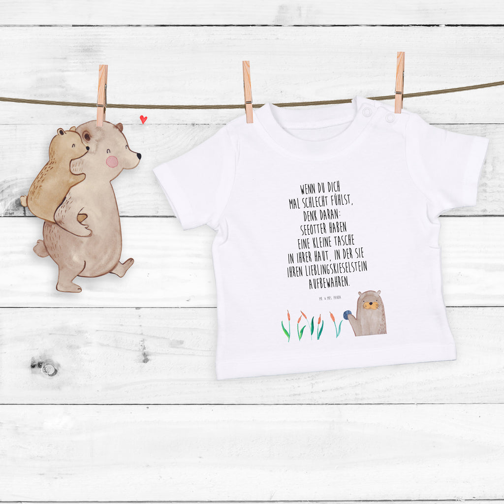 Organic Baby Shirt Otter Stein Baby T-Shirt, Jungen Baby T-Shirt, Mädchen Baby T-Shirt, Shirt, Otter, Fischotter, Seeotter, Otter Seeotter See Otter