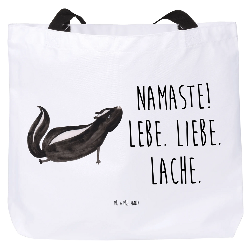 Shopper skunks Joga Schultasche, Alltagstasche, Schulbeutel, Einkaufsbeutel, Shopper, Einkaufstasche, Freizeittasche, Beutel, Tasche, Strandtasche, Tragebeutel, Stinktier, Skunk, Yoga, Lache, Liebe, Stinker, Stinki, Namaste, Wildtier, Raubtier, Lebe