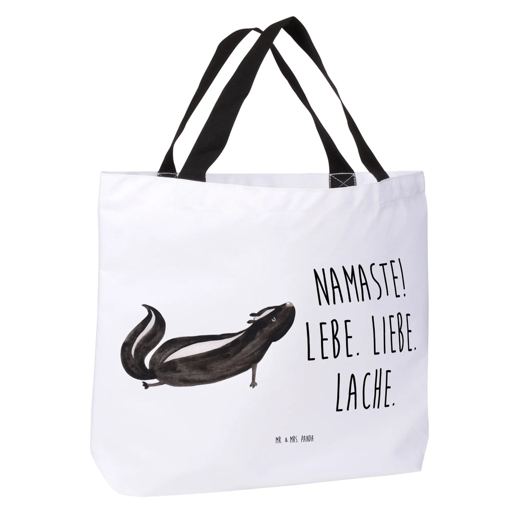 Shopper skunks Joga Schultasche, Alltagstasche, Schulbeutel, Einkaufsbeutel, Shopper, Einkaufstasche, Freizeittasche, Beutel, Tasche, Strandtasche, Tragebeutel, Stinktier, Skunk, Yoga, Lache, Liebe, Stinker, Stinki, Namaste, Wildtier, Raubtier, Lebe