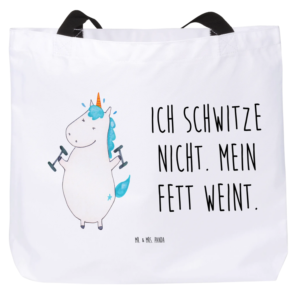 Shopper Einhorn Fitness Tragebeutel, Shopper, Strandtasche, Freizeittasche, Schultasche, Alltagstasche, Einkaufsbeutel, Einkaufstasche, Schulbeutel, Tasche, Beutel, Einhorn, Einhörner, Einhorn Deko, Unicorn, Geräte, Fitness, Diät, Pumpen, Sport, Abnehmen, Sixpack, Fitnessstudio, Gym