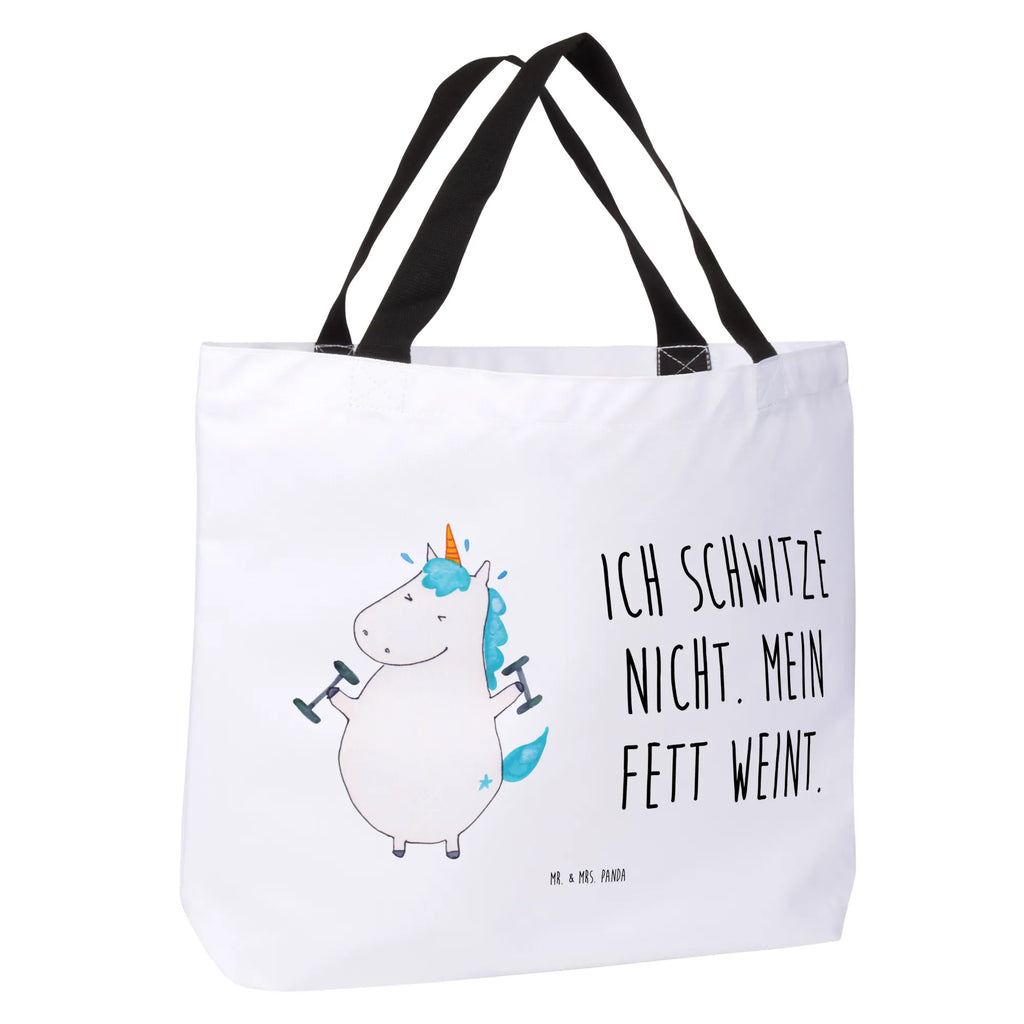 Shopper Einhorn Fitness Tragebeutel, Shopper, Strandtasche, Freizeittasche, Schultasche, Alltagstasche, Einkaufsbeutel, Einkaufstasche, Schulbeutel, Tasche, Beutel, Einhorn, Einhörner, Einhorn Deko, Unicorn, Geräte, Fitness, Diät, Pumpen, Sport, Abnehmen, Sixpack, Fitnessstudio, Gym