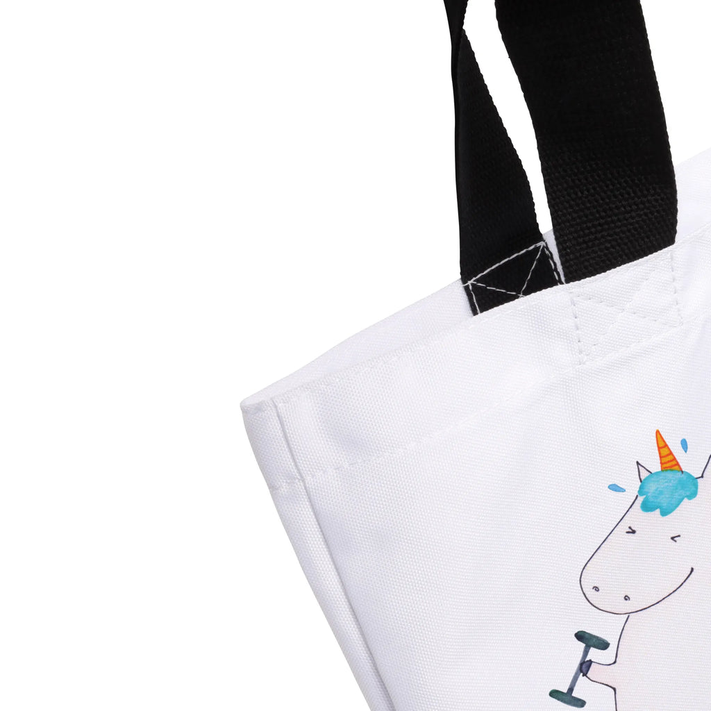 Shopper Einhorn Fitness Tragebeutel, Shopper, Strandtasche, Freizeittasche, Schultasche, Alltagstasche, Einkaufsbeutel, Einkaufstasche, Schulbeutel, Tasche, Beutel, Einhorn, Einhörner, Einhorn Deko, Unicorn, Geräte, Fitness, Diät, Pumpen, Sport, Abnehmen, Sixpack, Fitnessstudio, Gym