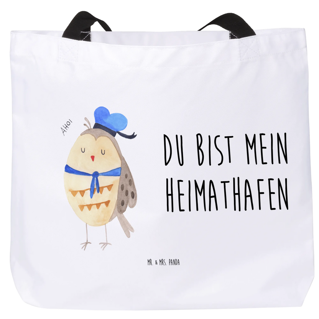 Shopper Owl sailor Tüte, Einkaufstasche, XL, Schultasche, Tragebeutel, Stofftasche, Schulbeutel, Ausflug, Einkaufsbeutel, Alltagstasche, Schultertasche, Strandtasche, Beutel, XXL Tasche, Freizeittasche, Shopper, Eule, Heimathafen, Freundin, Ehe, Wortspiel Lustig, Matrose, Eule Deko, Hochzeitstag Geschenk, Owl, Eule Spruch, Seefahrer