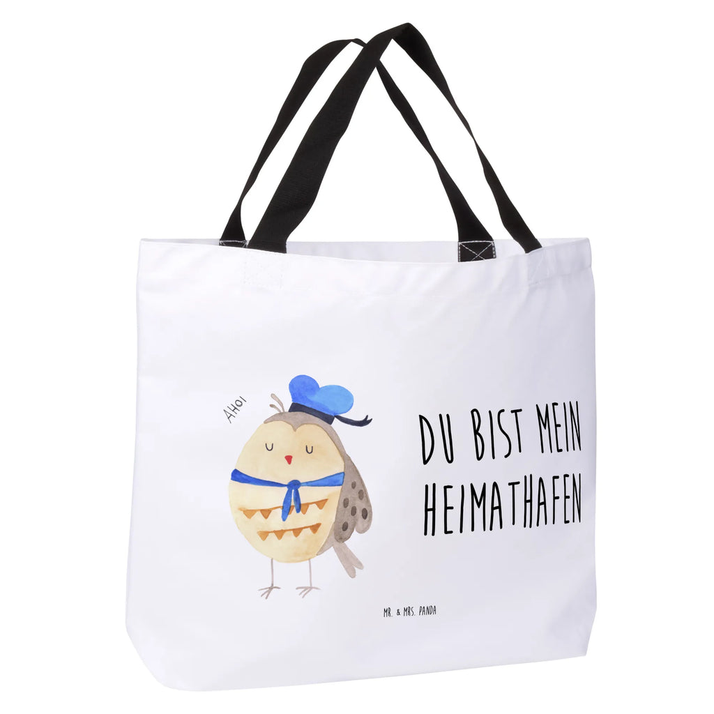 Shopper Owl sailor Tüte, Einkaufstasche, XL, Schultasche, Tragebeutel, Stofftasche, Schulbeutel, Ausflug, Einkaufsbeutel, Alltagstasche, Schultertasche, Strandtasche, Beutel, XXL Tasche, Freizeittasche, Shopper, Eule, Heimathafen, Freundin, Ehe, Wortspiel Lustig, Matrose, Eule Deko, Hochzeitstag Geschenk, Owl, Eule Spruch, Seefahrer