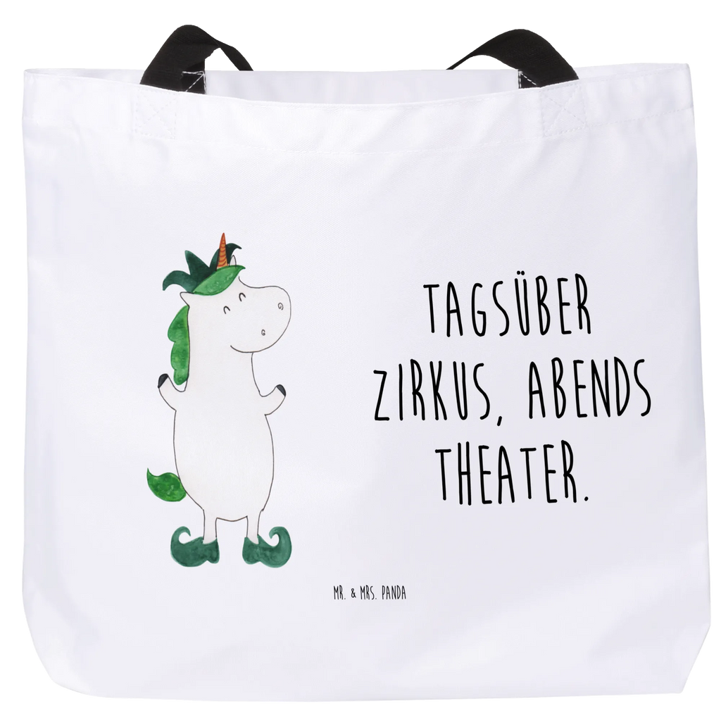 Shopper Einhorn Joker Alltagstasche, Tasche, Strandtasche, Einkaufsbeutel, Einkaufstasche, Schulbeutel, Freizeittasche, Beutel, Shopper, Schultasche, Tragebeutel, Einhorn, Einhörner, Einhorn Deko, Unicorn, Mittelalter, Hofnarr, Kasper, Gaukler