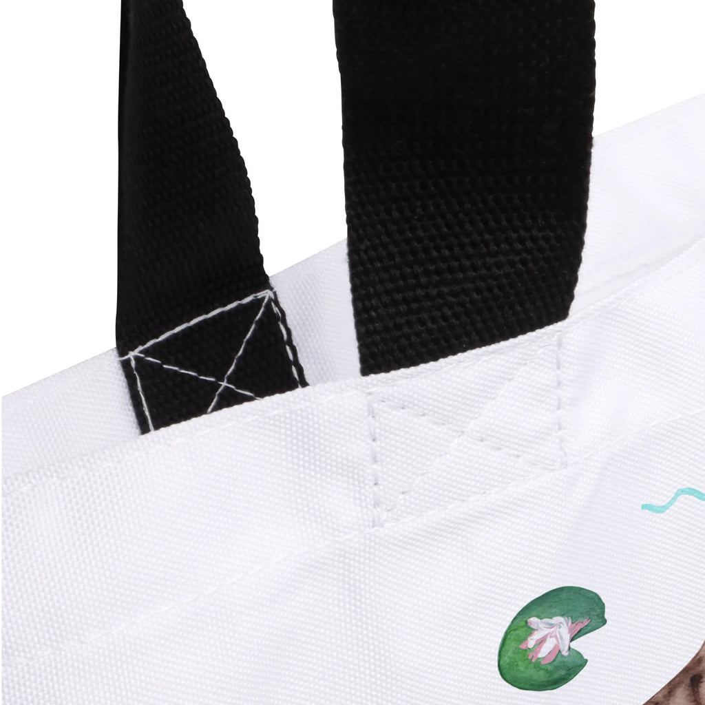 Shopper Otter Seerose Schultertasche, Beutel, Einkaufsbeutel, Schulbeutel, Strandtasche, Freizeittasche, Stofftasche, Tragebeutel, Shopper, XXL Tasche, Einkaufstasche, XL, Tüte, Schultasche, Ausflug, Alltagstasche, Otter, Fischotter, Seeotter, Otter Seeotter See Otter