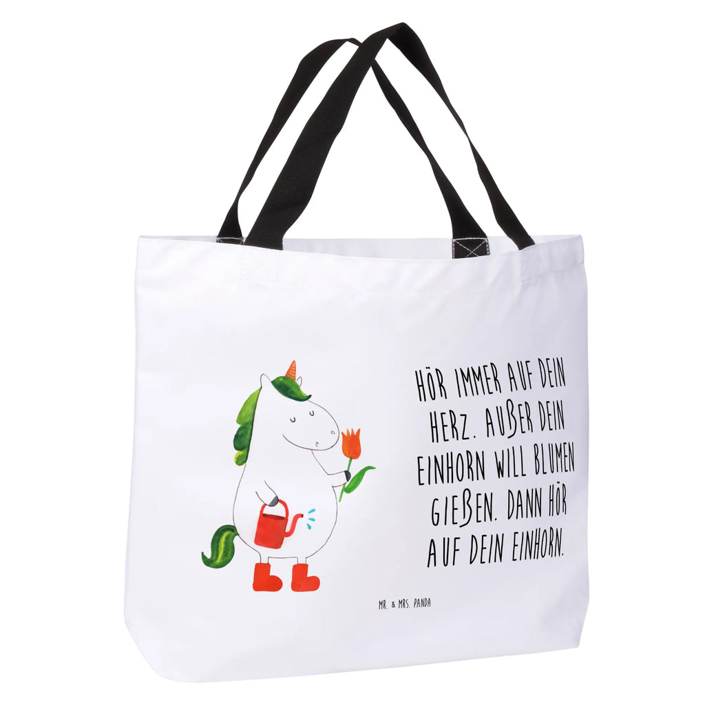 Shopper Einhorn Gärtner Strandtasche, Schultasche, Freizeittasche, Einkaufstasche, Shopper, Tasche, Einkaufsbeutel, Beutel, Tragebeutel, Schulbeutel, Alltagstasche, Einhorn, Einhörner, Einhorn Deko, Unicorn, Freude, Blume, Giesskanne, Lebenslust, Luftballon, Gießkanne, Freundin, Stiefel, Garten