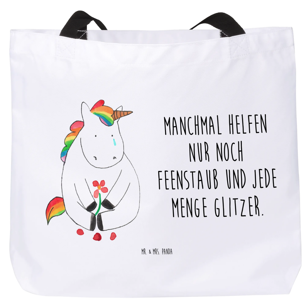 Shopper unicorn Sad Alltagstasche, Reisetasche, Freizeittasche, studententasche, Unitasche, XL Tasche, Beutel, Schulbeutel, Laptoptasche, Shopper Tasche, Einkaufstasche, City-Shopper, Statement-Tasche, Tote Bag, Tragetasche, Stoffbeutel, Stofftasche, Strandtasche, Schultasche, Büchertasche, Tragebeutel, Pandatasche, Henkeltasche, Urlaubstasche, Tasche, XXL Tasche, Unicorn, Einhorn, Einhörner, Einhorn Deko, Freunde, Liebe, Trauer, Blume, Grußkarte, Glitzer, Trösten. Freundschaft