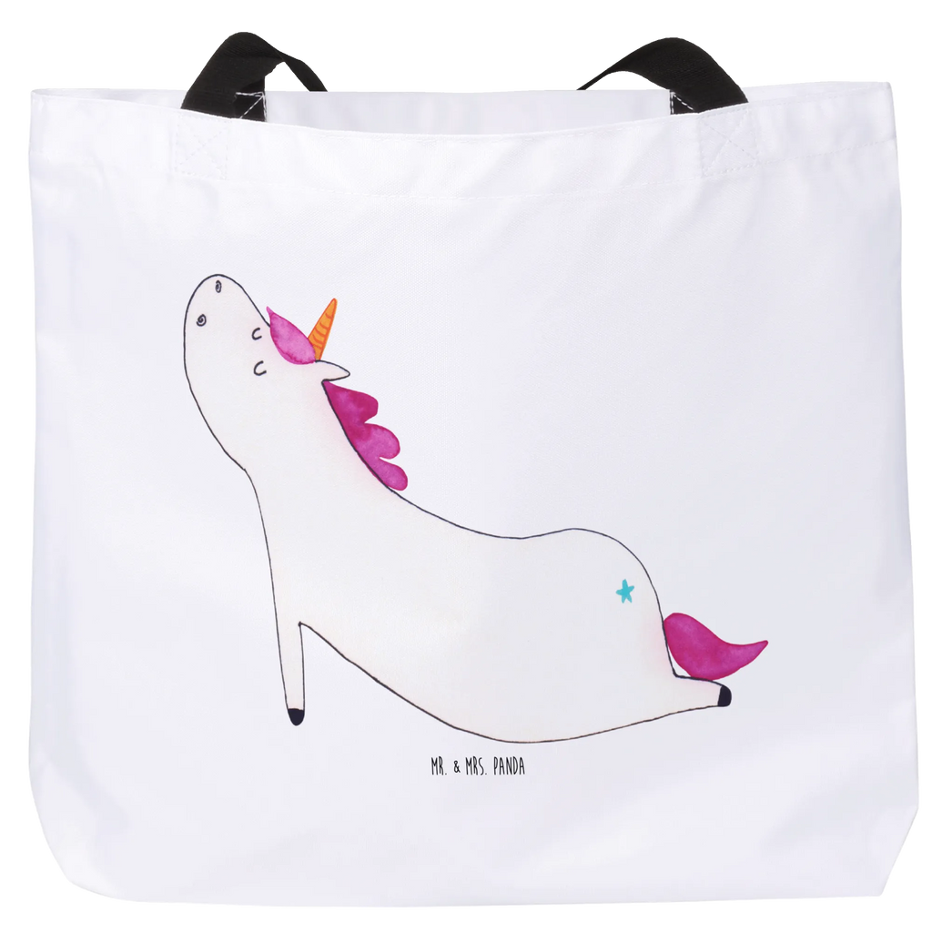 Shopper unicorn yoga Strandtasche, Freizeittasche, Alltagstasche, Schultasche, Shopper, Tragebeutel, Schulbeutel, Einkaufstasche, Beutel, Tasche, Einkaufsbeutel, Einhorn, Einhörner, Einhorn Deko, Unicorn, süß, Entspannung, Namaste, Sport, Joga, Yogamatte, lustig, witzig, Yoga, Achtsamkeit