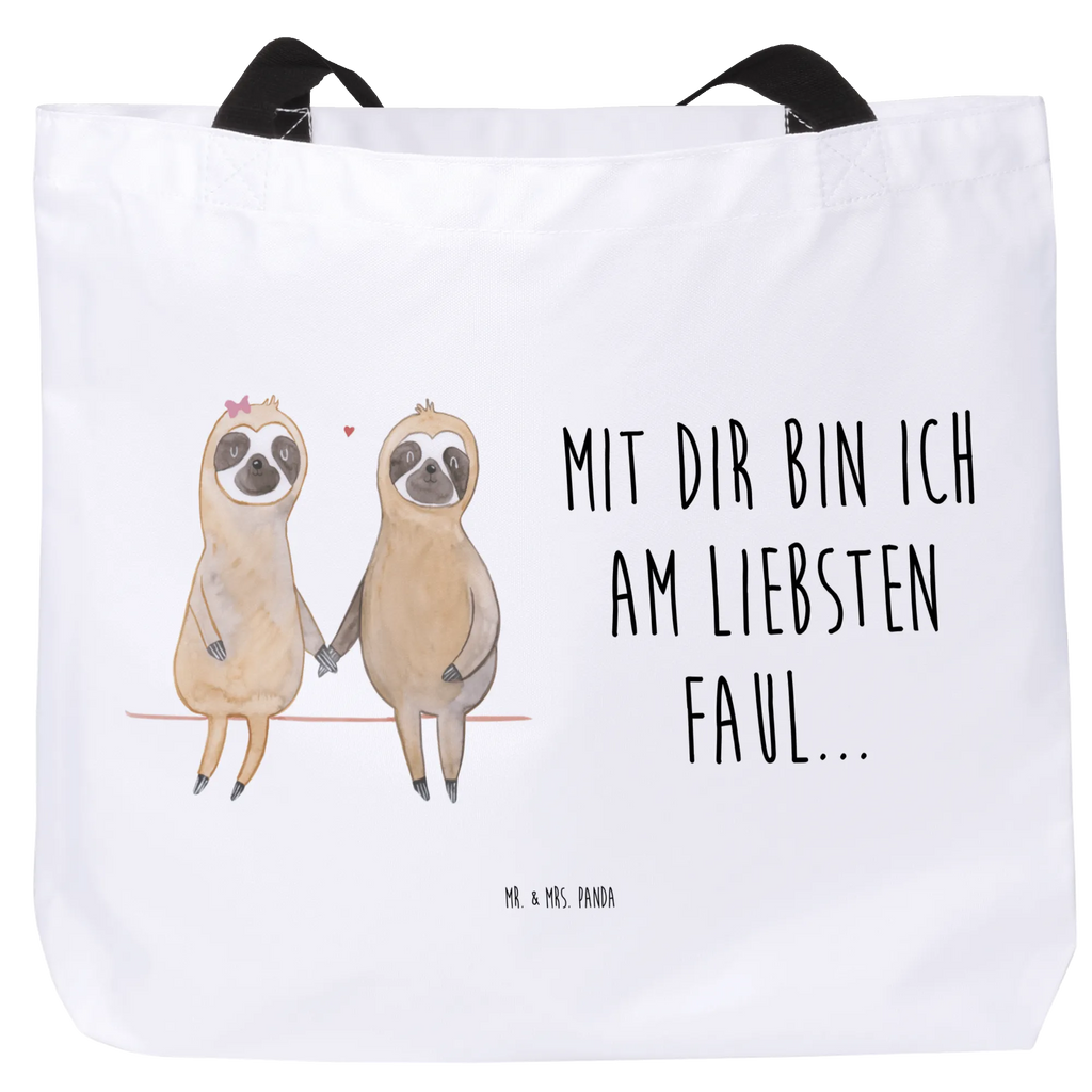 Shopper sloth pair Schultasche, Strandtasche, Shopper, Alltagstasche, Einkaufstasche, Beutel, Freizeittasche, Einkaufsbeutel, Tasche, Schulbeutel, Tragebeutel, Faultier, Faultier Geschenk, Faultier Deko, Pärchen, Langsamkeit, Liebespaar, gemeinsam, verliebt, verlobt, Liebe, faul, Faultiere, Faultierliebe, Faultierpärchen, Lieblingstier, Beziehung, relaxen