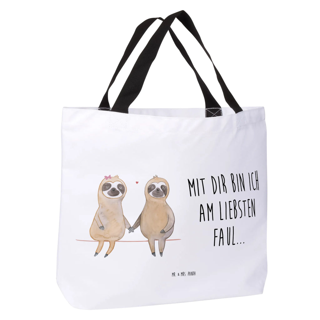 Shopper sloth pair Schultasche, Strandtasche, Shopper, Alltagstasche, Einkaufstasche, Beutel, Freizeittasche, Einkaufsbeutel, Tasche, Schulbeutel, Tragebeutel, Faultier, Faultier Geschenk, Faultier Deko, Pärchen, Langsamkeit, Liebespaar, gemeinsam, verliebt, verlobt, Liebe, faul, Faultiere, Faultierliebe, Faultierpärchen, Lieblingstier, Beziehung, relaxen