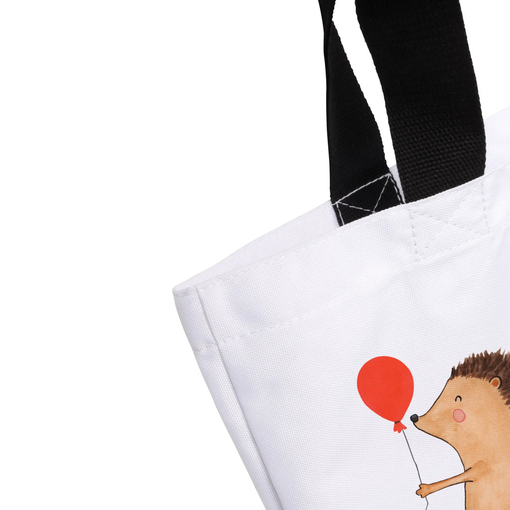 Shopper Igel Luftballon Ausflug, Beutel, Strandtasche, Tragebeutel, Einkaufstasche, Stofftasche, Shopper, Einkaufsbeutel, Schultertasche, Schultasche, Schulbeutel, XXL Tasche, Alltagstasche, Freizeittasche, XL, Tüte, Gute Laune, Lustige Sprüche, Tiermotive, Tiere, Geburtstagskind, Glückwunsch, Herzlichen Glückwunsch, Happy Birthday, Igel, Ballon, Geburtstag