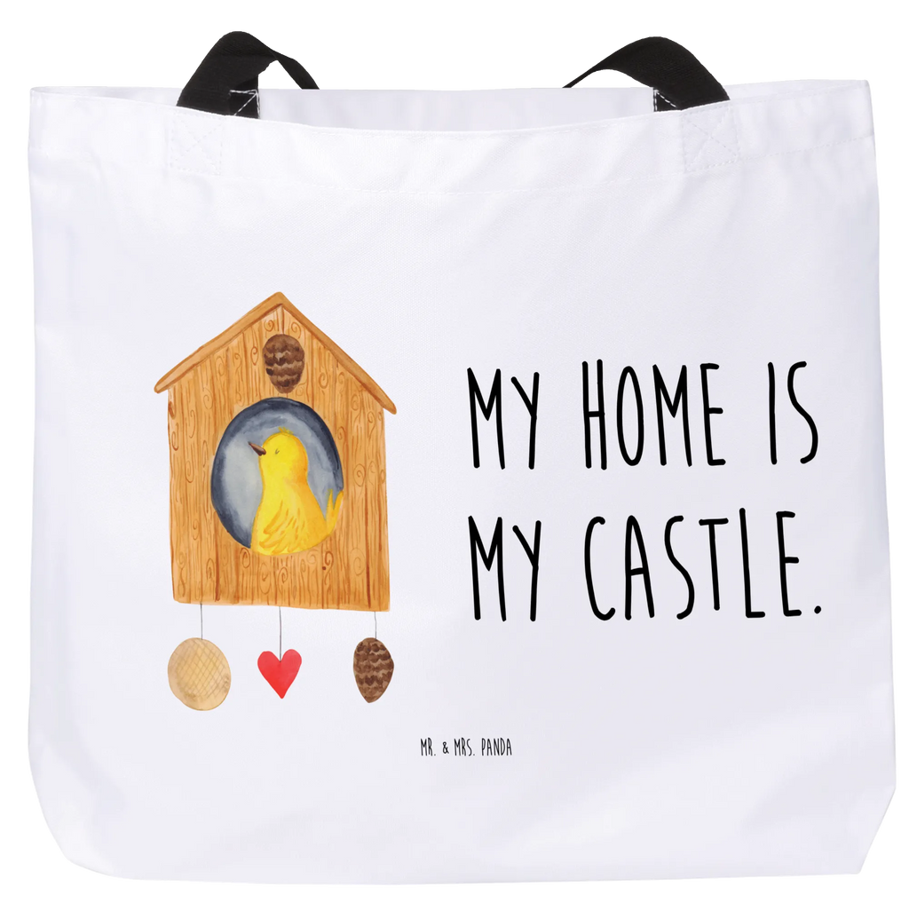 Shopper ptak Dom Einkaufsbeutel, Einkaufstasche, XXL Tasche, Tüte, Shopper, Strandtasche, Freizeittasche, Tragebeutel, Alltagstasche, Schultasche, Beutel, Schulbeutel, Ausflug, XL, Schultertasche, Stofftasche, Gute Laune, Tiere, Lustige Sprüche, Tiermotive, Vögel, Zuhause, Wohnung, Eigenheim, Home Sweet Home, Vogelhaus, Familie, Unser Haus, Lieblingsort, Haus, Castle, Vogel, Nest, Vogelhäuschen