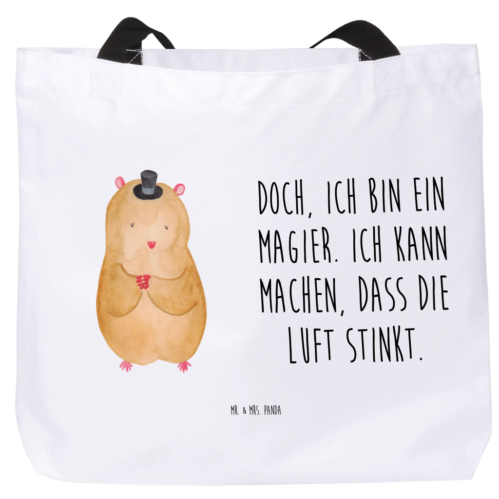 Shopper hamster cap Einkaufstasche, Shopper, XXL Tasche, Strandtasche, Freizeittasche, XL, Beutel, Schultasche, Schultertasche, Einkaufsbeutel, Tüte, Schulbeutel, Tragebeutel, Alltagstasche, Stofftasche, Ausflug, Gute Laune, Lustige Sprüche, Tiermotive, Tiere, Zylinder, Magier, Hamster, Zwerghamster, Hut, Zauberer