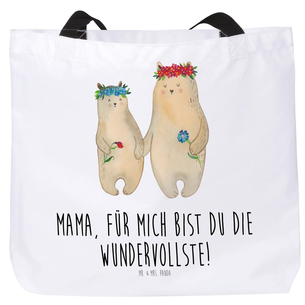 Shopper Bears with flower crown Schulbeutel, Ausflug, Tüte, Shopper, XXL Tasche, Stofftasche, Einkaufsbeutel, Freizeittasche, Schultasche, Schultertasche, Einkaufstasche, Tragebeutel, Strandtasche, Beutel, XL, Alltagstasche, Oma, Schwester, Mama, Bruder, Papa, Opa, Muttertag, Vatertag, Familie, Beste Mutter, Weltbeste Mama, Bär, Family, Lieblingsmensch, Kind, Vorbild, Mutter, Töchter, Tochter, Kinder, Mami, Lieblingsmama, Geschenk Mama. Muttertag, Bären, Mutti