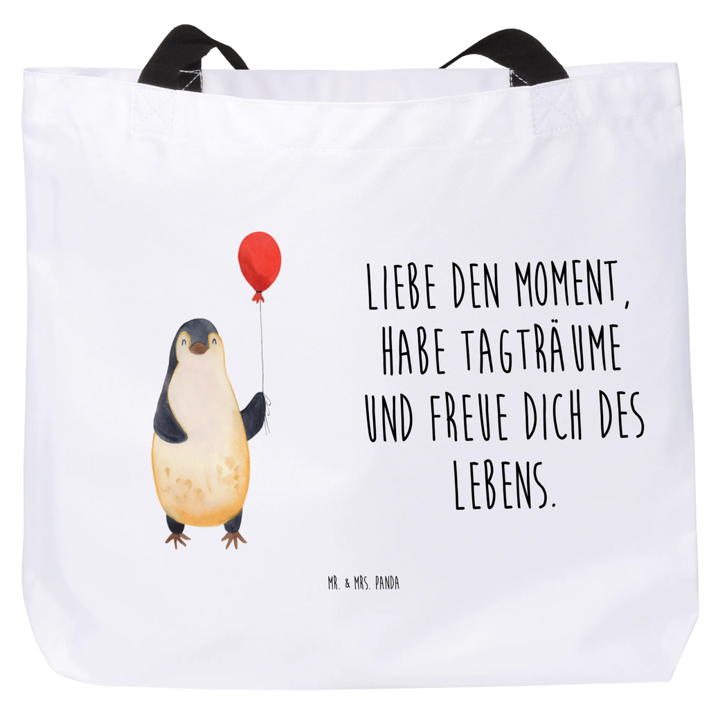 Shopper Pinguin Luftballon Strandtasche, Alltagstasche, Tüte, Schultertasche, Schultasche, Stofftasche, Shopper, Freizeittasche, XL, Schulbeutel, Einkaufstasche, Ausflug, Beutel, XXL Tasche, Einkaufsbeutel, Tragebeutel, Pinguin, Tagträume, Geschenk Freundin, Pinguine, Neustart, Motivation, Neues Leben, Liebe, Geschenkidee, Glück, Lebenslust, Beste Freundin, Luftballon