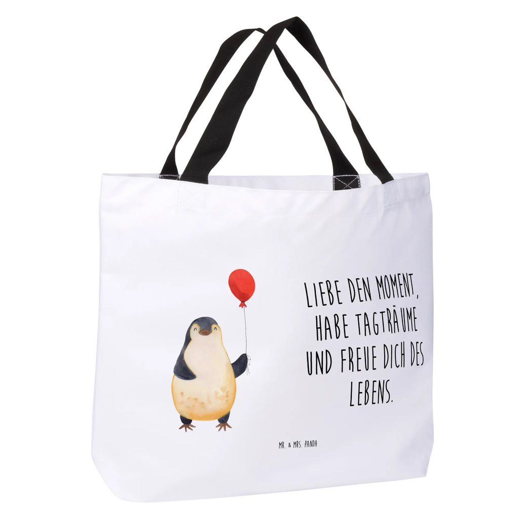 Shopper Pinguin Luftballon Strandtasche, Alltagstasche, Tüte, Schultertasche, Schultasche, Stofftasche, Shopper, Freizeittasche, XL, Schulbeutel, Einkaufstasche, Ausflug, Beutel, XXL Tasche, Einkaufsbeutel, Tragebeutel, Pinguin, Tagträume, Geschenk Freundin, Pinguine, Neustart, Motivation, Neues Leben, Liebe, Geschenkidee, Glück, Lebenslust, Beste Freundin, Luftballon