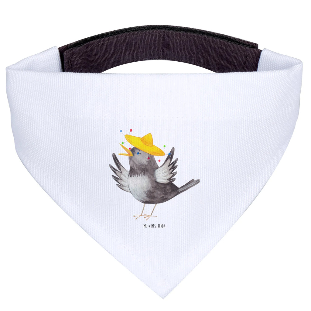 Hundehalstuch Rabe Sombrero Tuch, Hundehalstuch, Hunde, Kleine Hunde, Halstuch, Lustige Sprüche, Tiere, Tiermotive, Gute Laune, Froh, Motivation, Glück Spruch, Vogel, glücklich sein, Rabe, Elster, Spruch Positiv, Vögel, Fröhlich sein