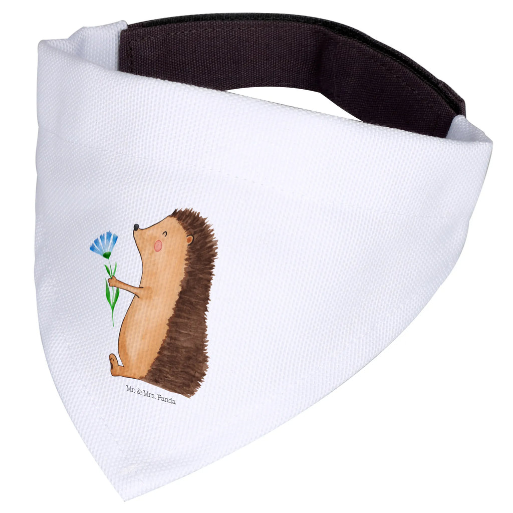 Hundehalstuch Igel Blumen Hunde, Halstuch, Tuch, kleine Hunde, klein, Hundehalstuch, Tiermotive, Gute Laune, lustige Sprüche, Tiere, Besuch, Krankheit, Genesungswünsche, Krankenhaus, Igel, krank, Gute Besserung